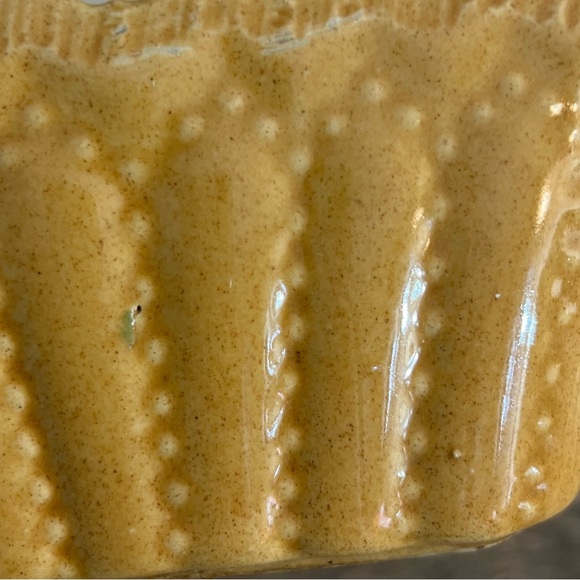 Vintage Cookson Pottery Rectangular Planter Ribbed Scalloped Dotted CP 746 USA - Picture 5 of 8